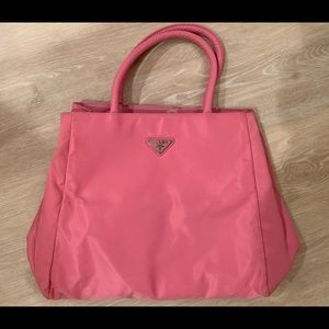 Prada Hot Pink Satchel Velo Nylon Handbag